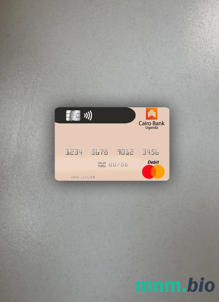Uganda Cairo bank Uganda wygląd zdjęcia mastercard skan PSD + zdjęcie